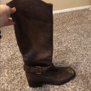 Knee high via spiga brown riding boots